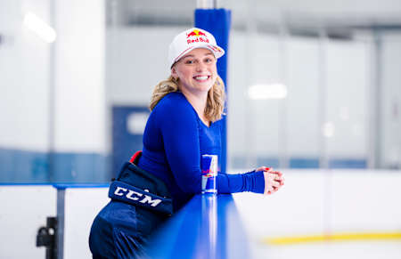 Emma Maltais at a Red Bull Canada Photoshoot