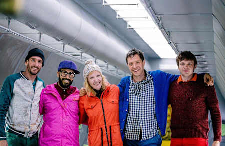 OK Go with fellow "Upside Down & Inside Out" director Trish Sie