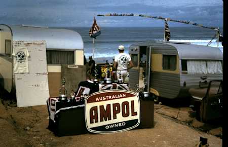 The set-up for the 1967 Australian championships at Bells Beach.