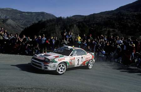 Didier Auriol con la Toyota Celica ST185 al Rally Monte-Carlo 1993