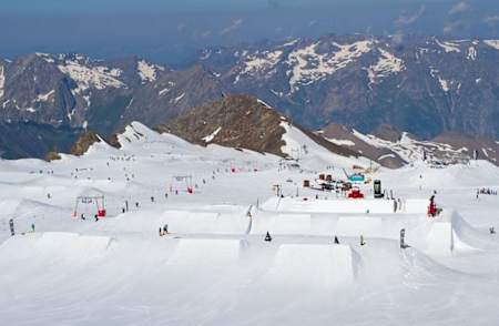 Der Snowpark von Les 2 Alpes