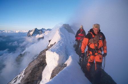 Hoch auf dem beeindruckenden Mittellegigrat!