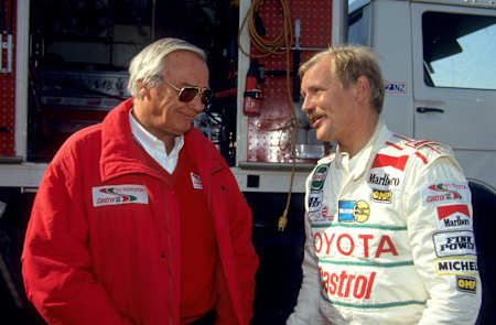 Kankkunen with Toyota team boss Ove Andersson