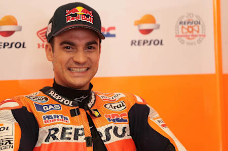 Le pilote de MotoGP Dani Pedrosa à Mugello