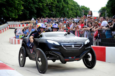 Stéphane Peterhansel au Red Bull Caisses à Savon de Paris, en 2014.