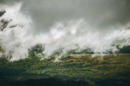 Rain clouds descend during practice at the UCI World Cup DH round in Fort William on June 5th, 2015
