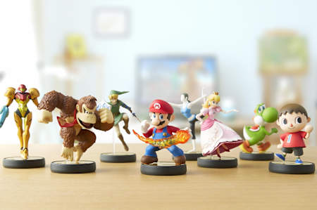Nintendo character amiibo figures.