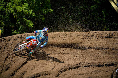 Dungey slashes a perfect Spring Creek berm