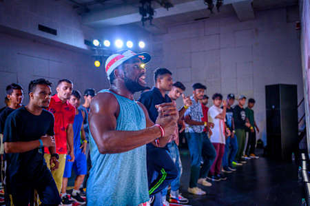 B-boy Junior holds a breaking workshop at Red Bull BC One Camp in Mumbai