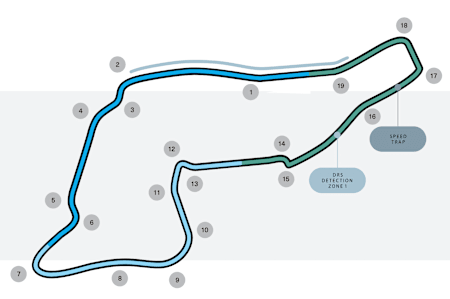 La mappa del circuito di Imola