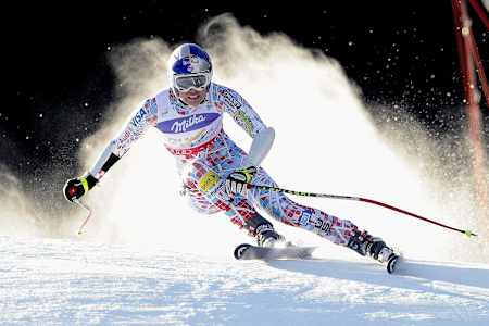 Lindsey Vonn competes in Garmisch-Partenkirchen the 8 of February 2011