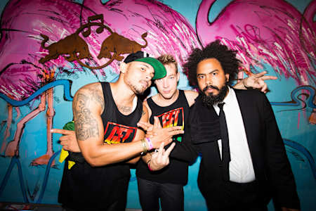 Major Lazer pose ahead of Red Bull Culture Clash.