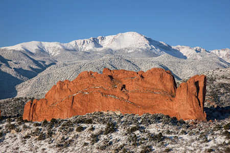 Pikes Peak, in Colorado. Pikes Peak, in Colorado.
