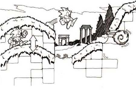 Uno dei primissimi concept di Sonic