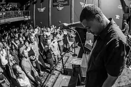 Der Rapper Tree aus Chicago live.