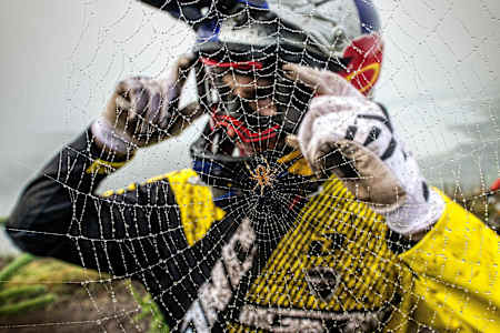 Gee Atherton poses for a portrait at the Red Bull Foxhunt in Rostrevor, Northern Ireland on October 5th, 2013.
