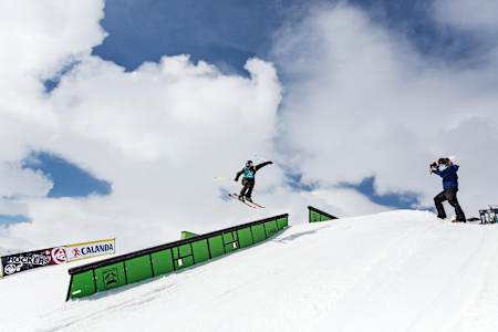 Paddy Graham à l'European Freeski Open 2014 de Laax, en Suisse.