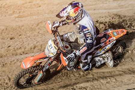 Antoine Méo con la sua KTM alla Enduropale