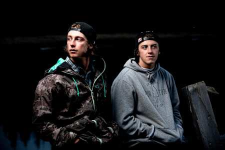 Portrait of snowboarders Mark and Craig McMorris