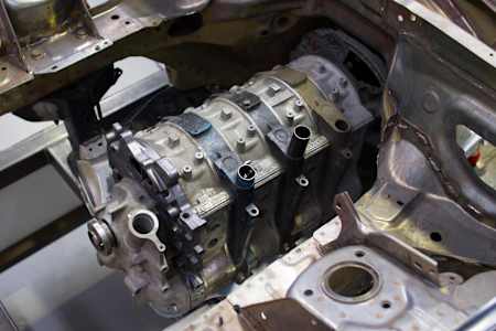 Il blocco motore della RADBUL, il nuovo progetto di Mad Mike Whiddett