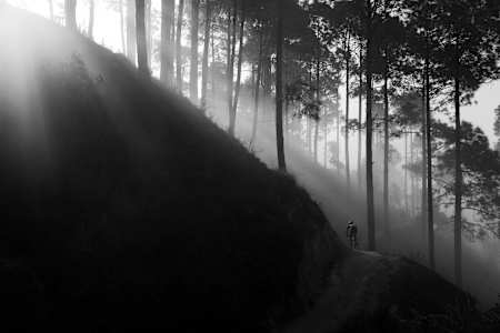 Biking on the outskirts of Kathmandu