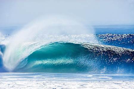 Une vague parfaite en Californie.
