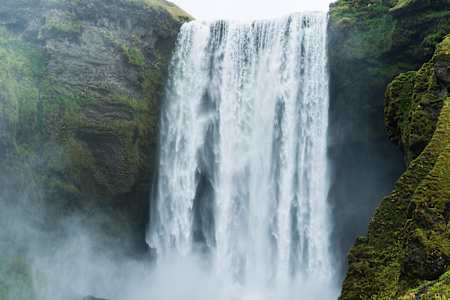 One of Iceland's largest waterfalls, the Skógafoss Waterfall.