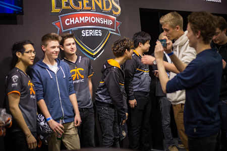 The new Fnatic with their fans at EU LCS