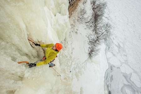 Looking up to the next hold