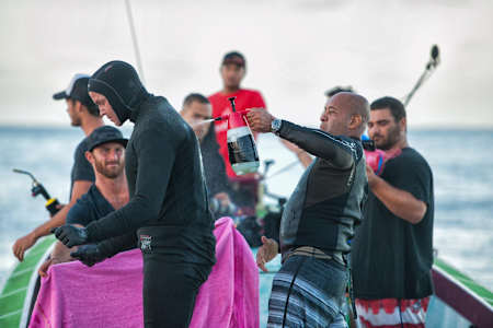 The team prepping Jamie O’Brien for action