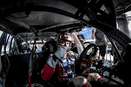 Travis Pastrana drives at X Games 2015 in Austin, Texas, USA.