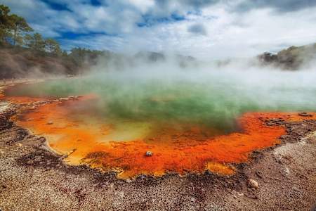 Waiotapu, New Zealand is home to a colourful volcanic spring