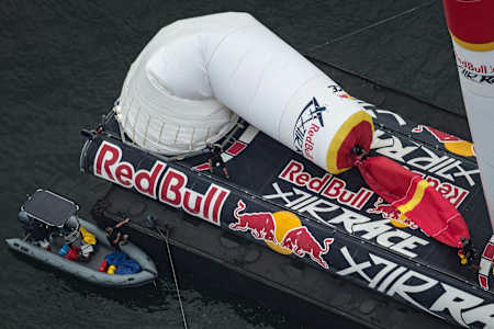The Red Bull Air Race team races to repair a pylon