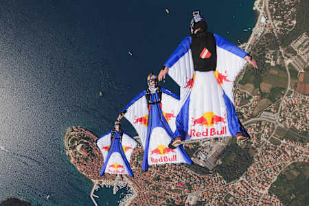 The Red Bull Skydive Team in Rovinj, Croatia