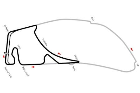 Kart over gamle og nye Hockenheim