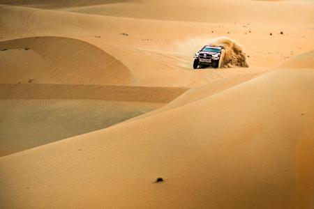 Nasser Al-Attiyah  in action at the Abu Dhabi Desert Challenge