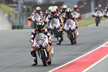 Red Bull MotoGP Rookies Cup riders demonstrate