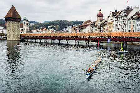 Česká posádka vyjela bronz v závodě Red Bull X-Row 2016 - veslování a běh z Zugu do Lucernu