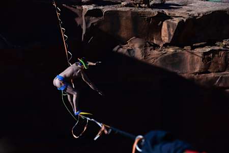 Rilyn Vandemerwe diving in at the Fruit Bowl
