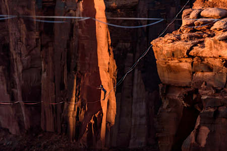 Dany Schmidt playing on the 720-foot line