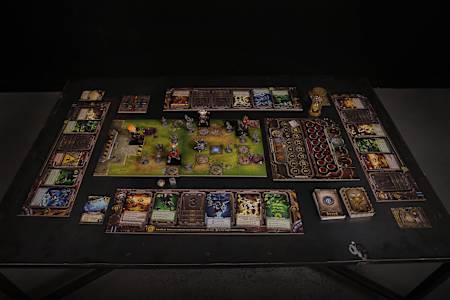 Mechs vs Minions, the League of Legends board game, seen from above