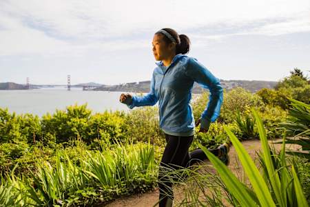 Joyce Lee corriendo en San Francisco.