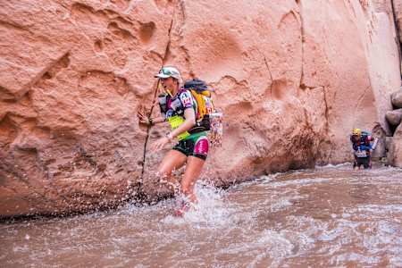 Jax Mariash during the 4 Deserts race across the Atacama Desert.