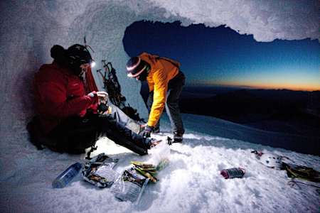 The filmmakers camped on the summit of Cerro Torre during the filming.