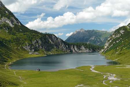 Bereit für die Zweiseenwanderung.