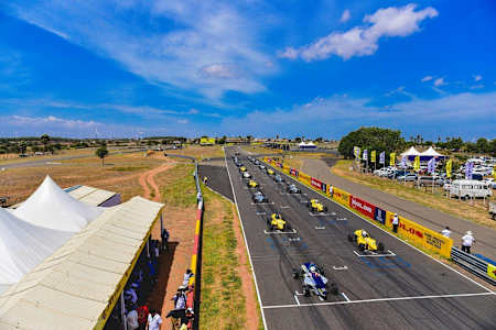 An aerial view of the track