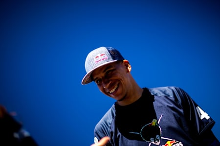 Joe Hountondji nach der Drift-Show am Nürburgring.