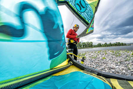 This photo was taken before his kite went into a power line.