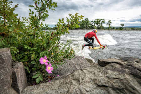 Just a quick hop in from the bank of the Yellowstone is all it takes.