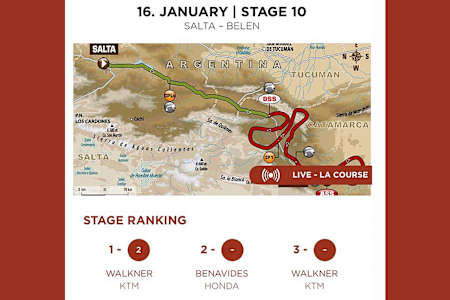 Matthias Walkner wird auf Platz 1 und 3 gelistet...
